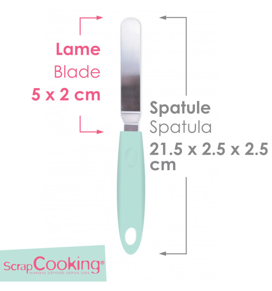 SCRAPCOOKING - Mini spatule coudée en inox - 5 CM