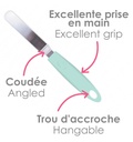 SCRAPCOOKING - Mini spatule coudée en inox - 5 CM