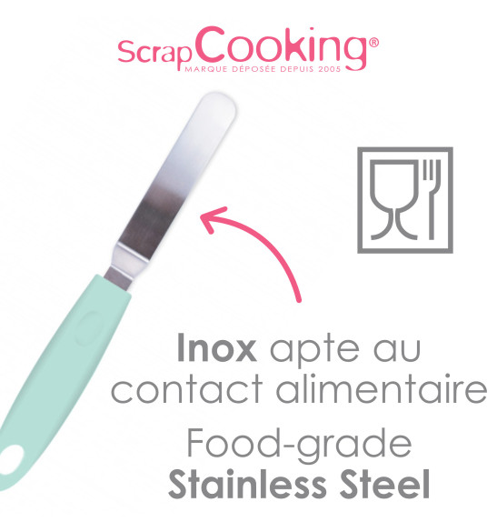 SCRAPCOOKING - Mini spatule coudée en inox - 5 CM