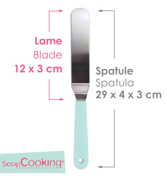 SCRAPCOOKING - Petite spatule coudée en inox - 12 CM