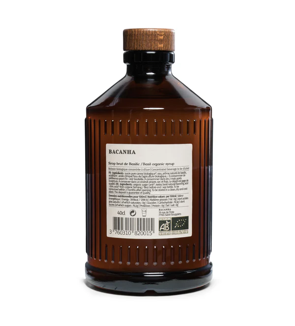 
BACANHA - Sirop Basilic Brut - Biologique - 400 ml     