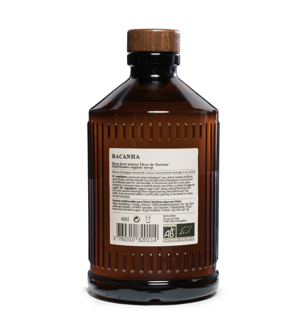 
BACANHA - Sirop Fleur de Sureau Brut - Biologique - 400 ml    