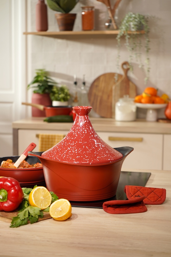 COOKUT- Couvercle Tajine ROUGE 24 cm