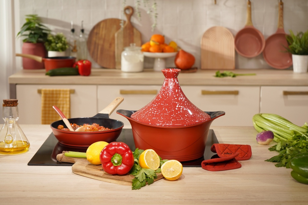 COOKUT- Couvercle Tajine ROUGE 28cm