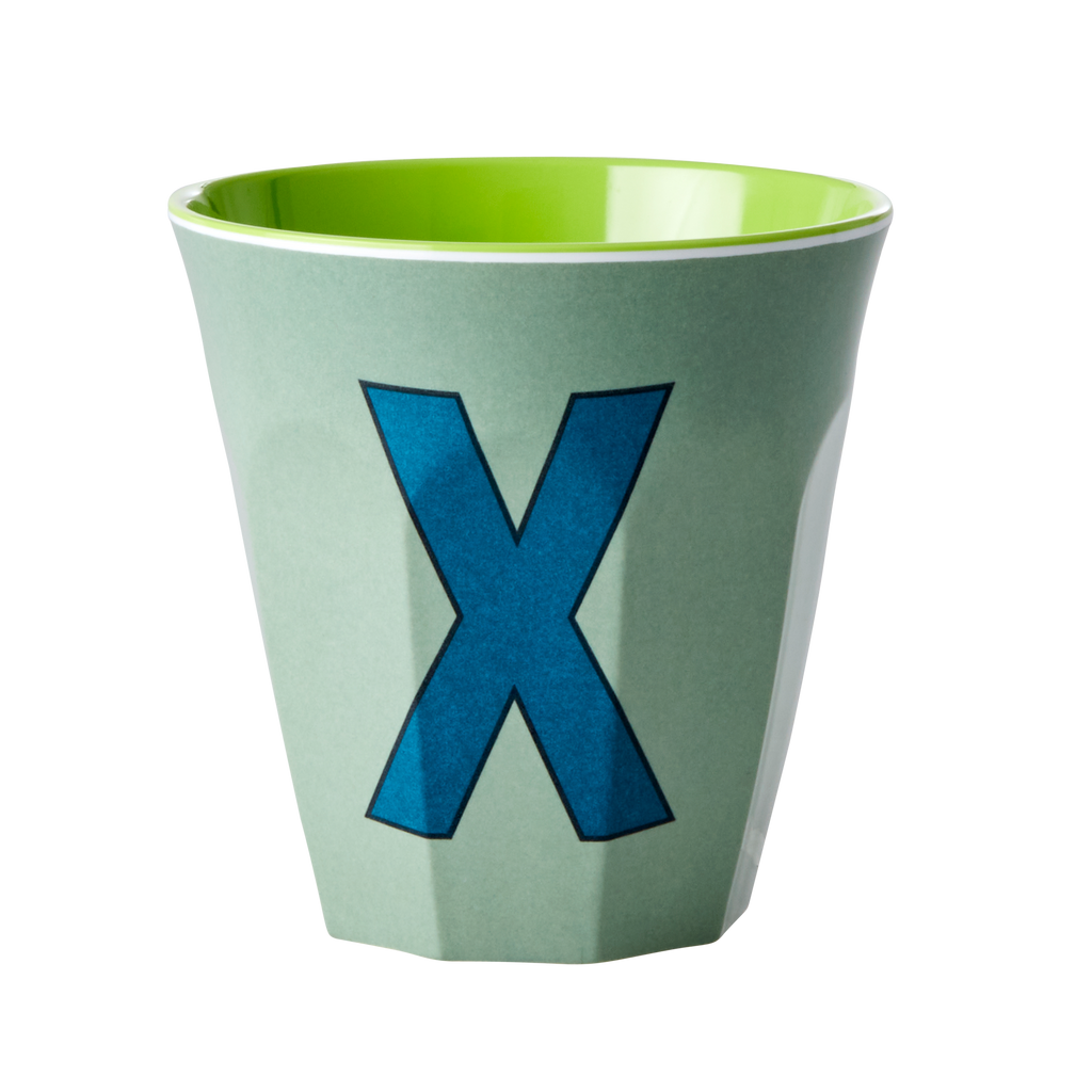 RICE - Lettre "X" Bleu - Gobelet 250 ML - MEDIUM              