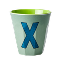 RICE - Lettre "X" Bleu - Gobelet 250 ML - MEDIUM              