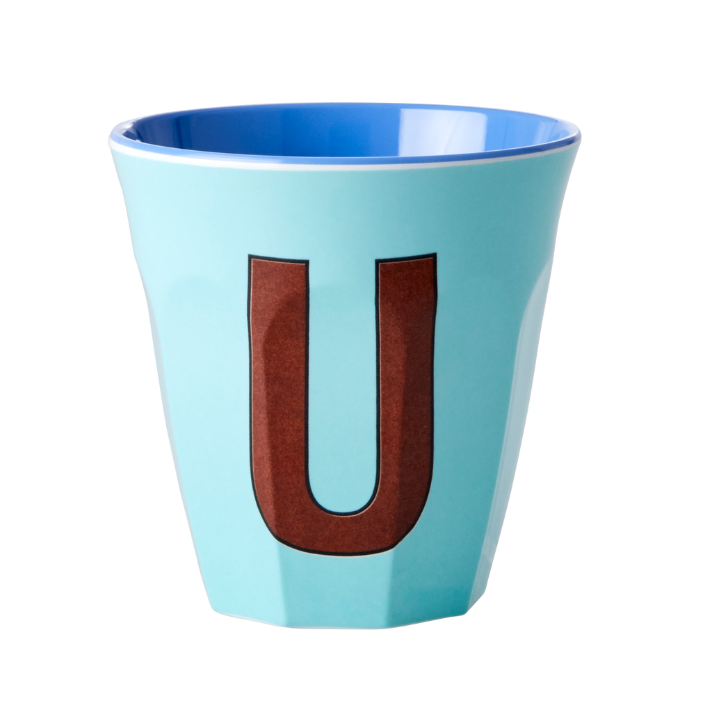 RICE - Lettre "U" Bleu - Gobelet 250 ML - MEDIUM 