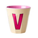 RICE - Lettre "V" Rose - Gobelet 250 ML - MEDIUM 