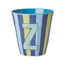 RICE - Lettre "Z" Bleu lignée - Gobelet 250 ML - MEDIUM                 