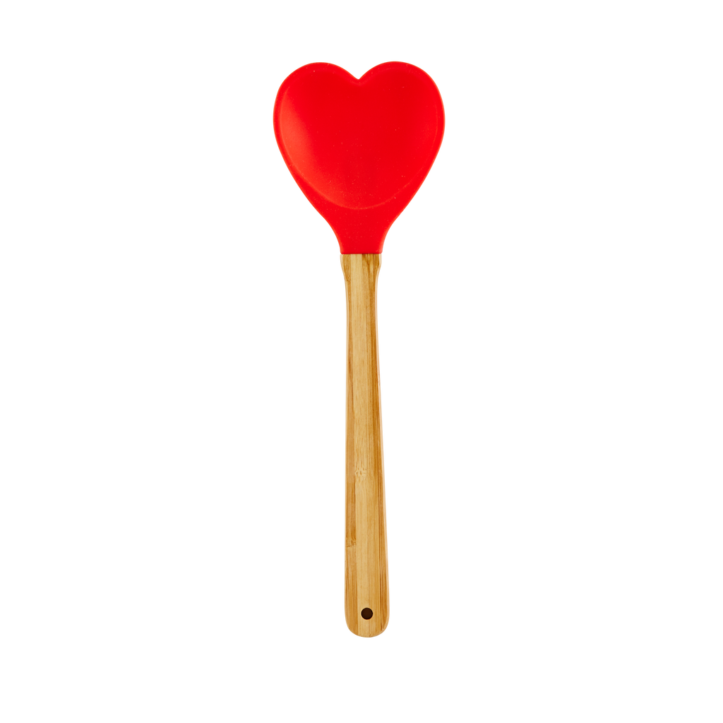 RICE - Spatule coeur en silicone - Rouge 