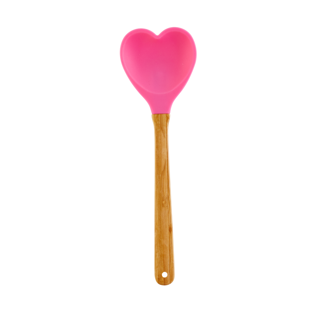 RICE - Spatule coeur en silicone - Fushia