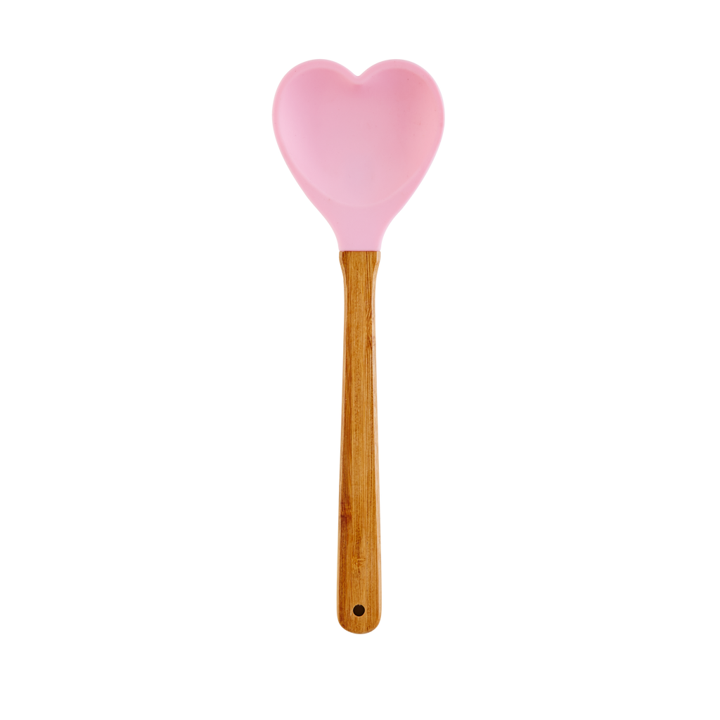 RICE - Spatule coeur en silicone - Rose