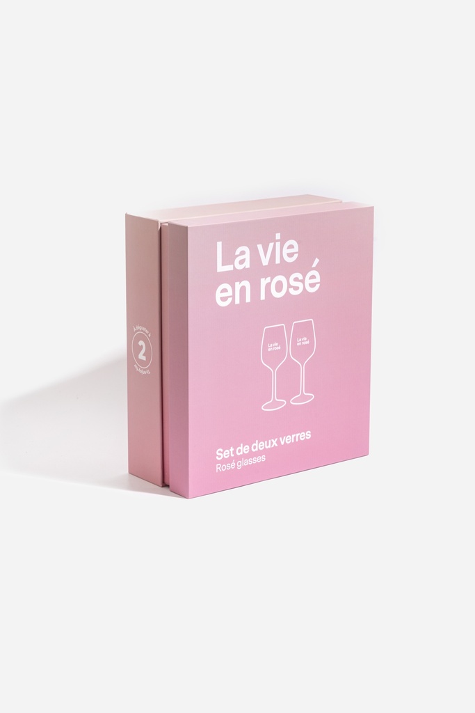 Set de deux verres - La vie en rosé