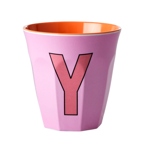 RICE - Lettre "Y" Rose - Gobelet 250 ML - MEDIUM 