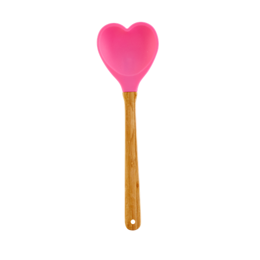 RICE - Spatule coeur en silicone - Fushia